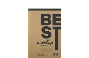 NOTEBOOK BEST OVERLAP A5 14X21cm WITH STRIPES 100 SHEETS